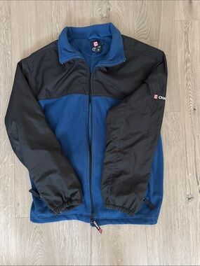 Chaps Men’s Blue and Black Performance Fleece Jacket